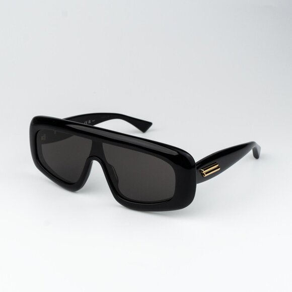Bottega Veneta Women Sunglasses Black Shield BV1281S 001 BRAND NEW - Picture 1 of 14